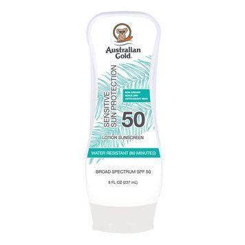 Australian Gold Sensitive Skin Sun Protection Lotion SPF 50 сонцезахисний лосьйон для чутливої шкіри 237 мл SP001925 фото