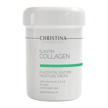 Christina Elastin Collagen Placental Enzyme Moisture Cream зволожувальний крем для жирної та комбінованої шкіри 250 мл SP001076 фото