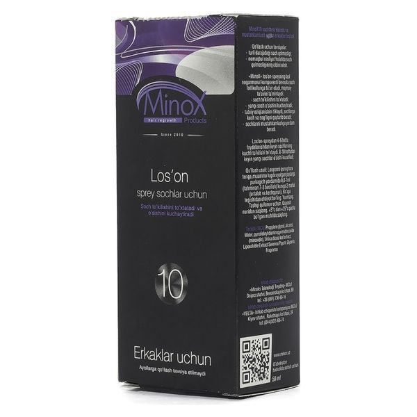 MinoX 10 Lotion-Spray For Hair Growth спрей-лосьйон для стимуляції росту волосся для чоловіків 50 мл SP001534 фото