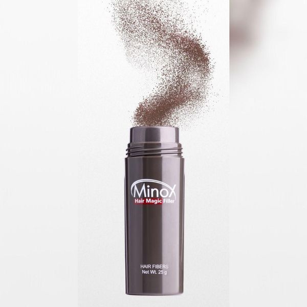 MinoX Hair Magic Filler Hair Fibers Пудра-загущувач для маскування рідкого волосся № 3 (темно-коричневий) 25 г SP001542 фото